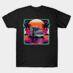 Semi truck retro driver T-Shirt